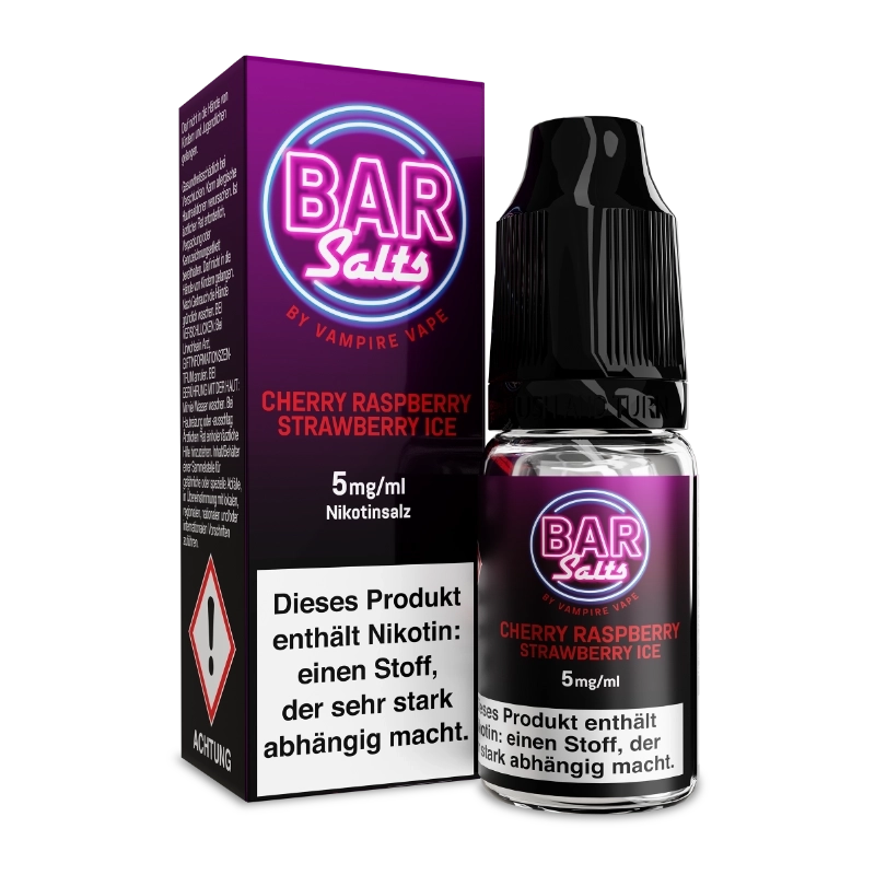 Vampire Vape Bar Salts - Cherry Raspberry Strawberry Ice 10ml 5mg