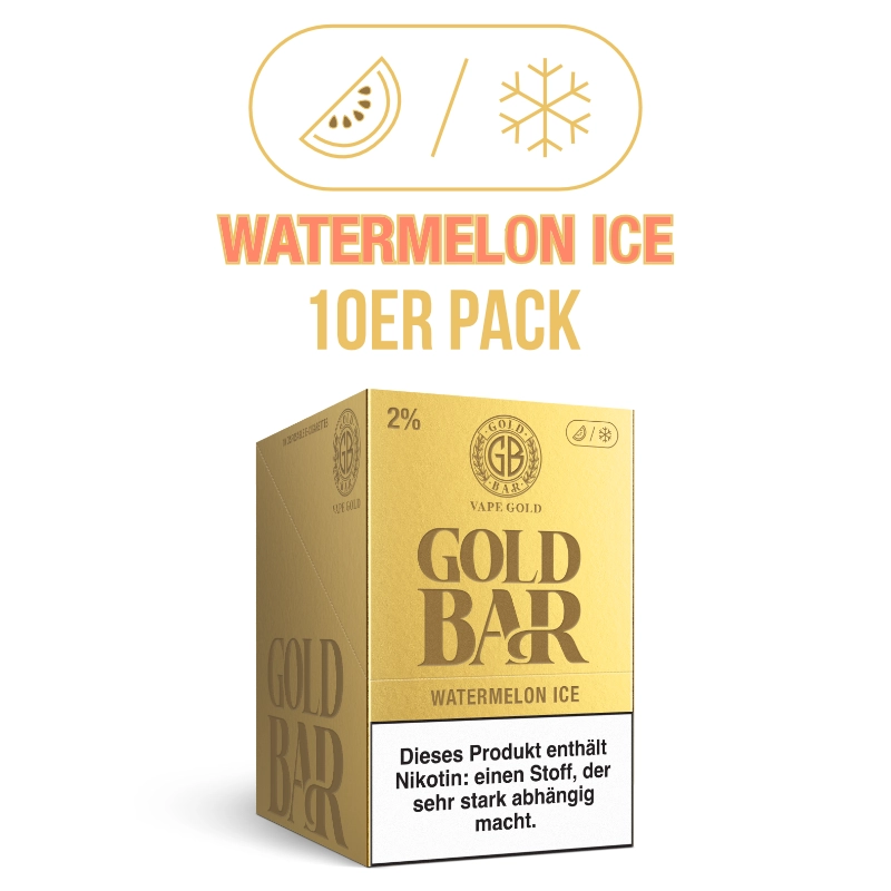 10er VPE - Gold Bar 2ml - Watermelon Ice 20mg