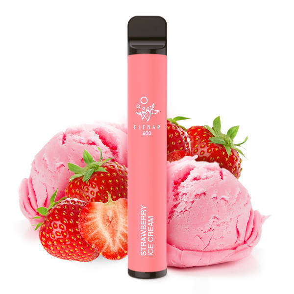 Elfbar 600 Strawberry Ice Cream 0mg - Versteuert