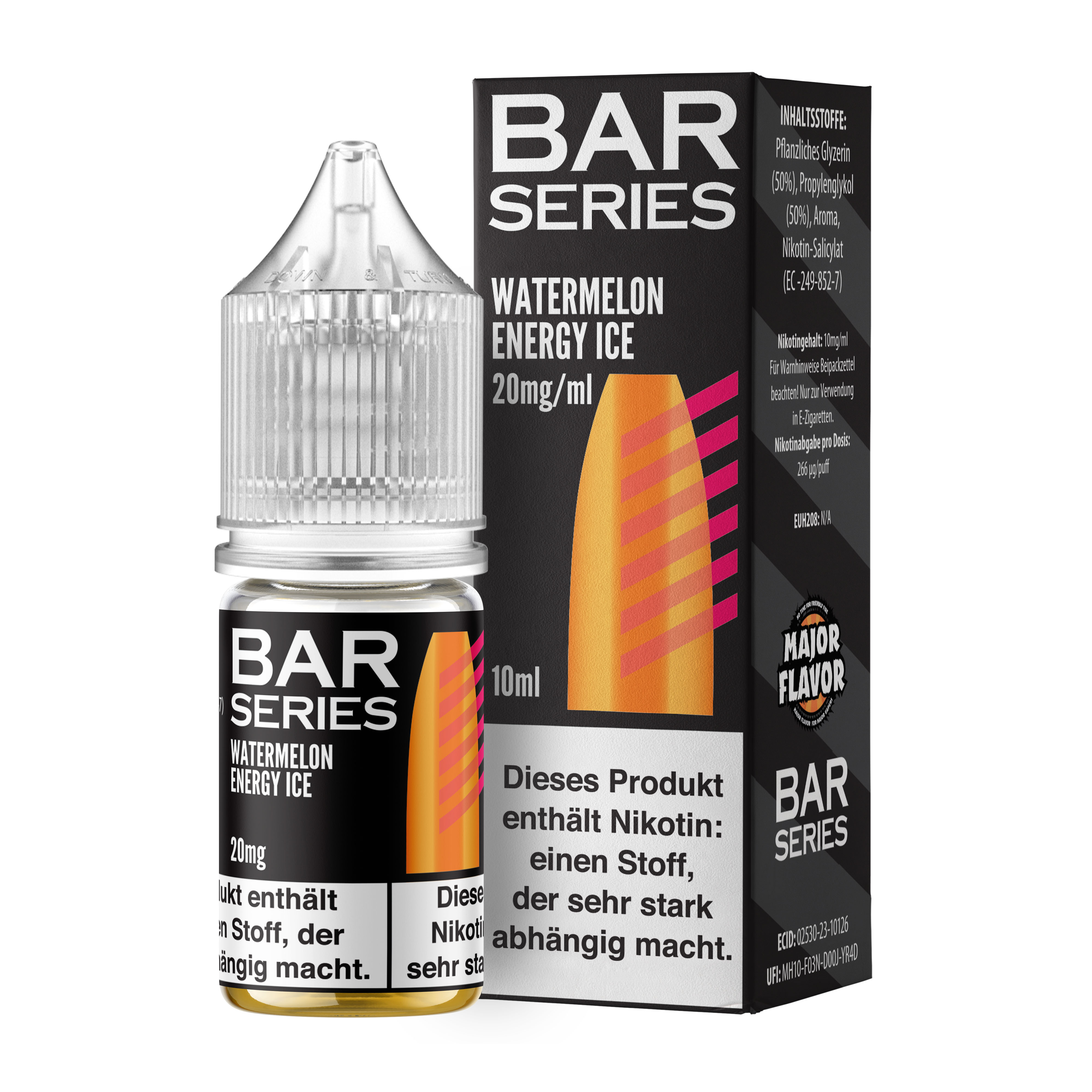  Bar Series - Nic Salt - Watermelon X Energy Ice - 10ml 20mg