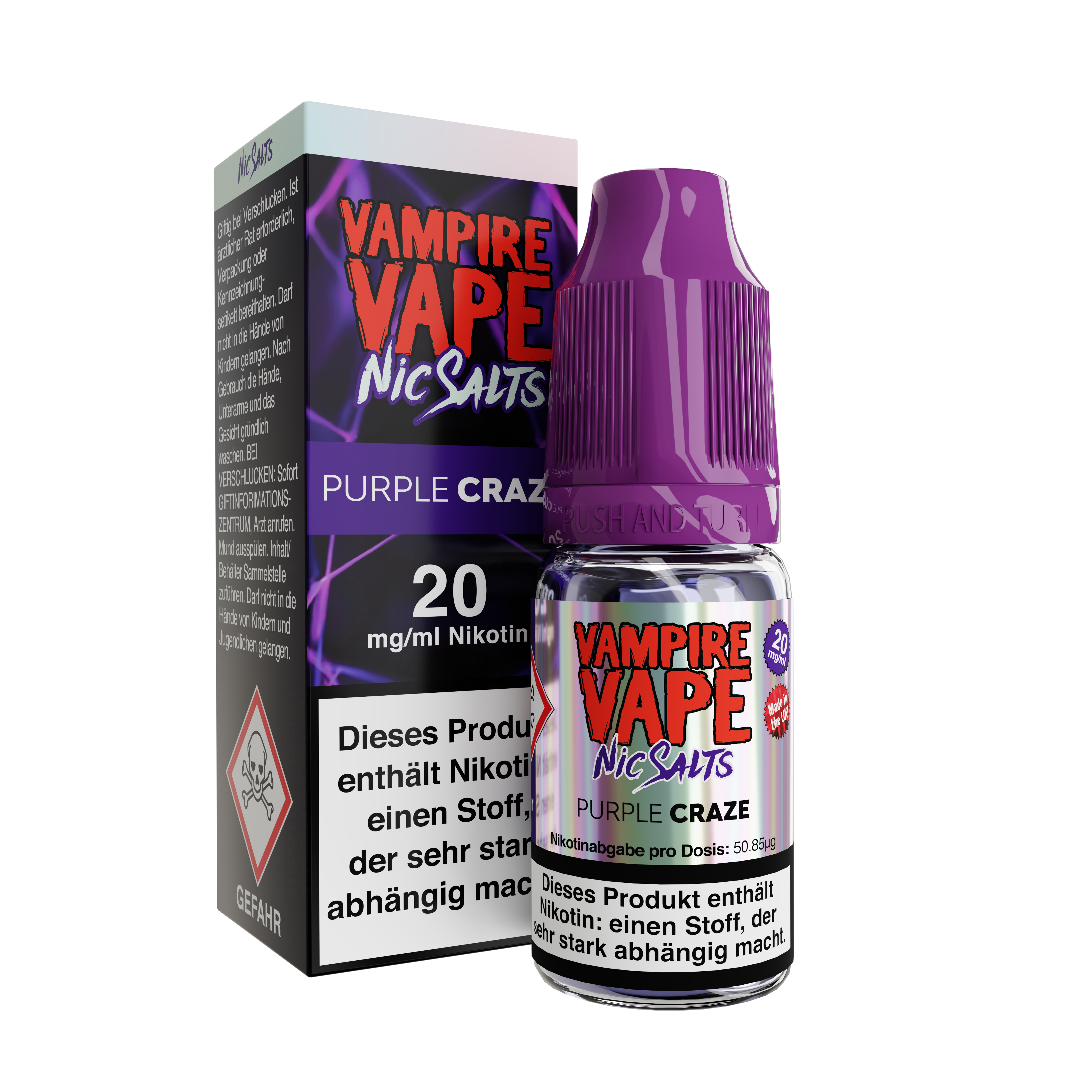 Vampire Vape - Purple Craze - 10ml Nic Salts - 20mg