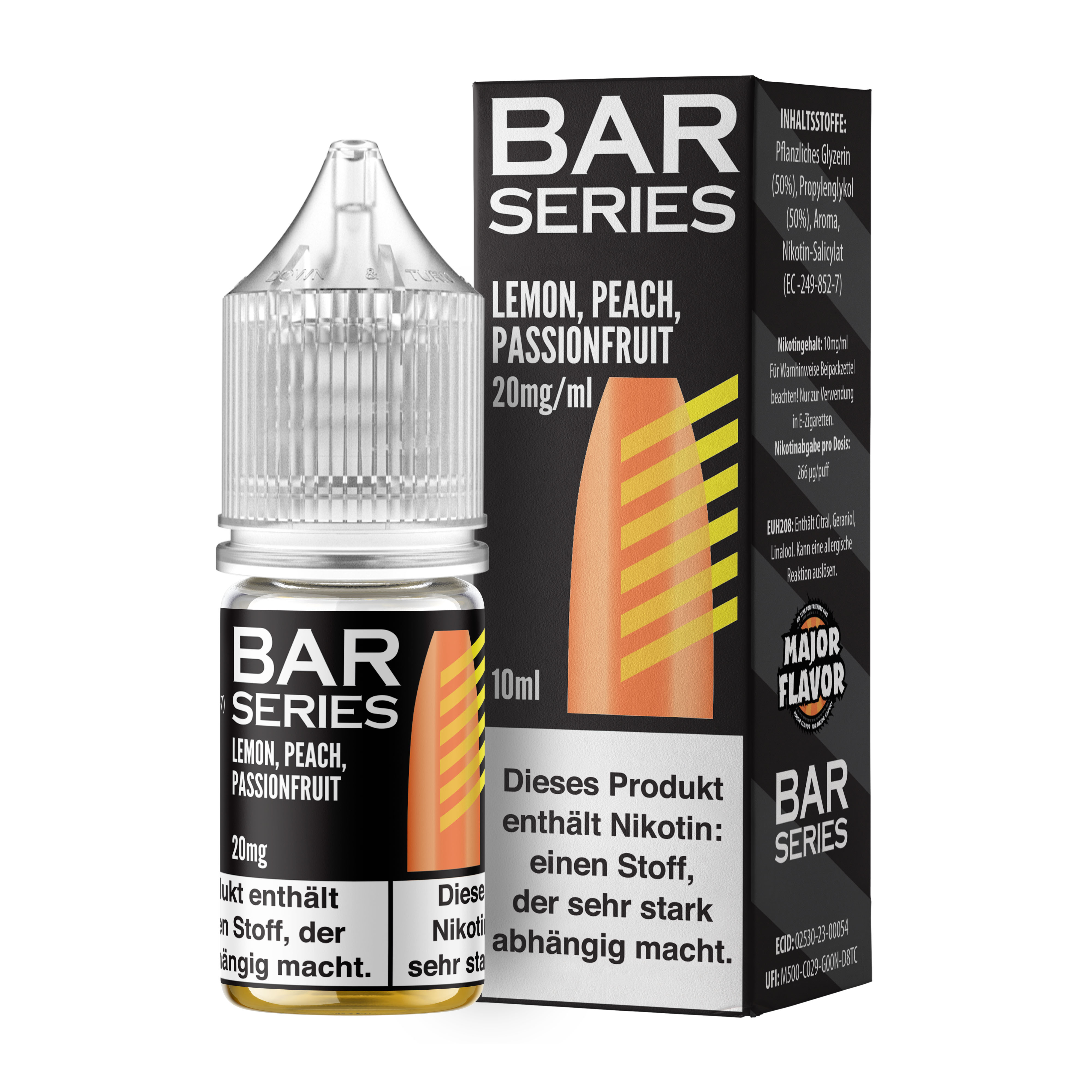 Bar Series - Nic Salt - Lemon Peach Passionfruit - 10ml 20mg