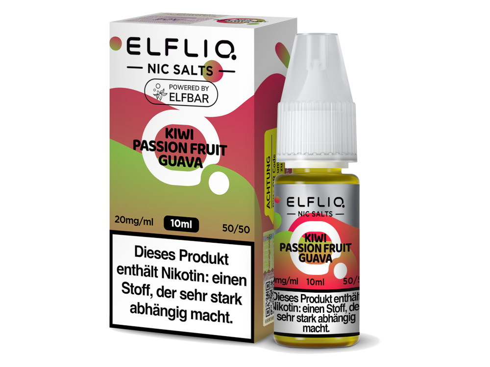 ELFLIQ, Kiwi Passionfruit Guava NicSalt 10ml - 