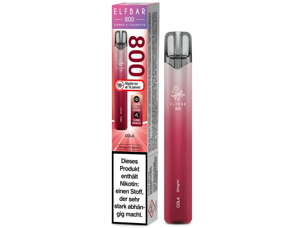 Elfbar 800 Einweg E-Zigarette | 20mg, 2ml | Cola