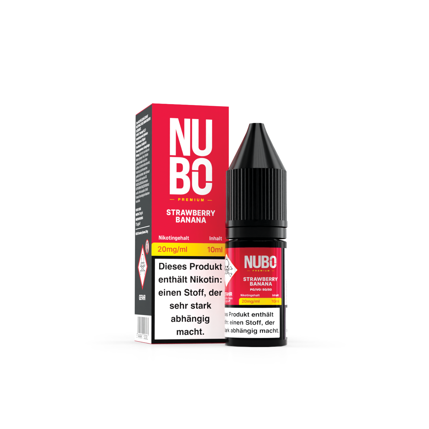 NUBO, Strawberry Banana NicSalt 10ml 20mg
